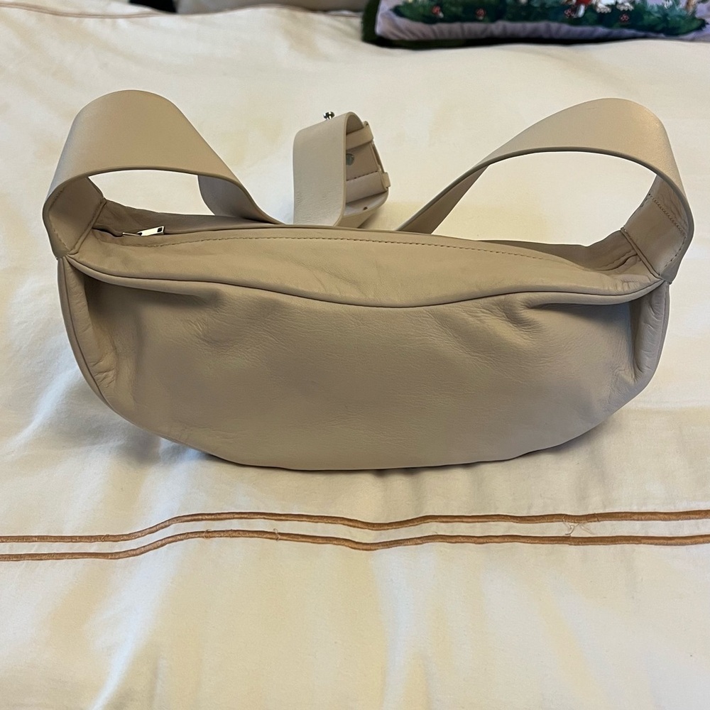 New COS Cream Leather Sling Shoulder Bag